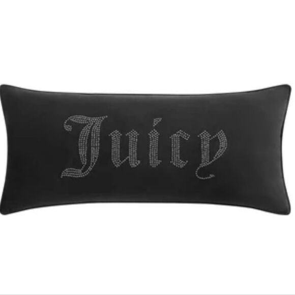 Juicy Couture Home Big Bling Pillow- Black - Picture 9 of 9